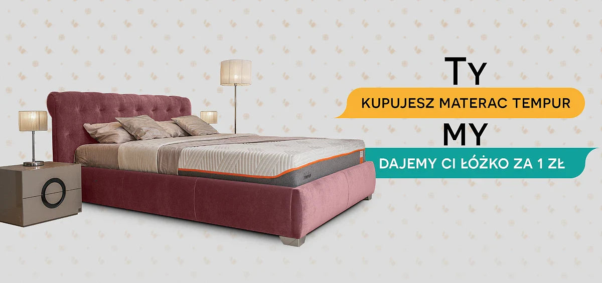 Łóżko za złotówkę do materaca TEMPUR