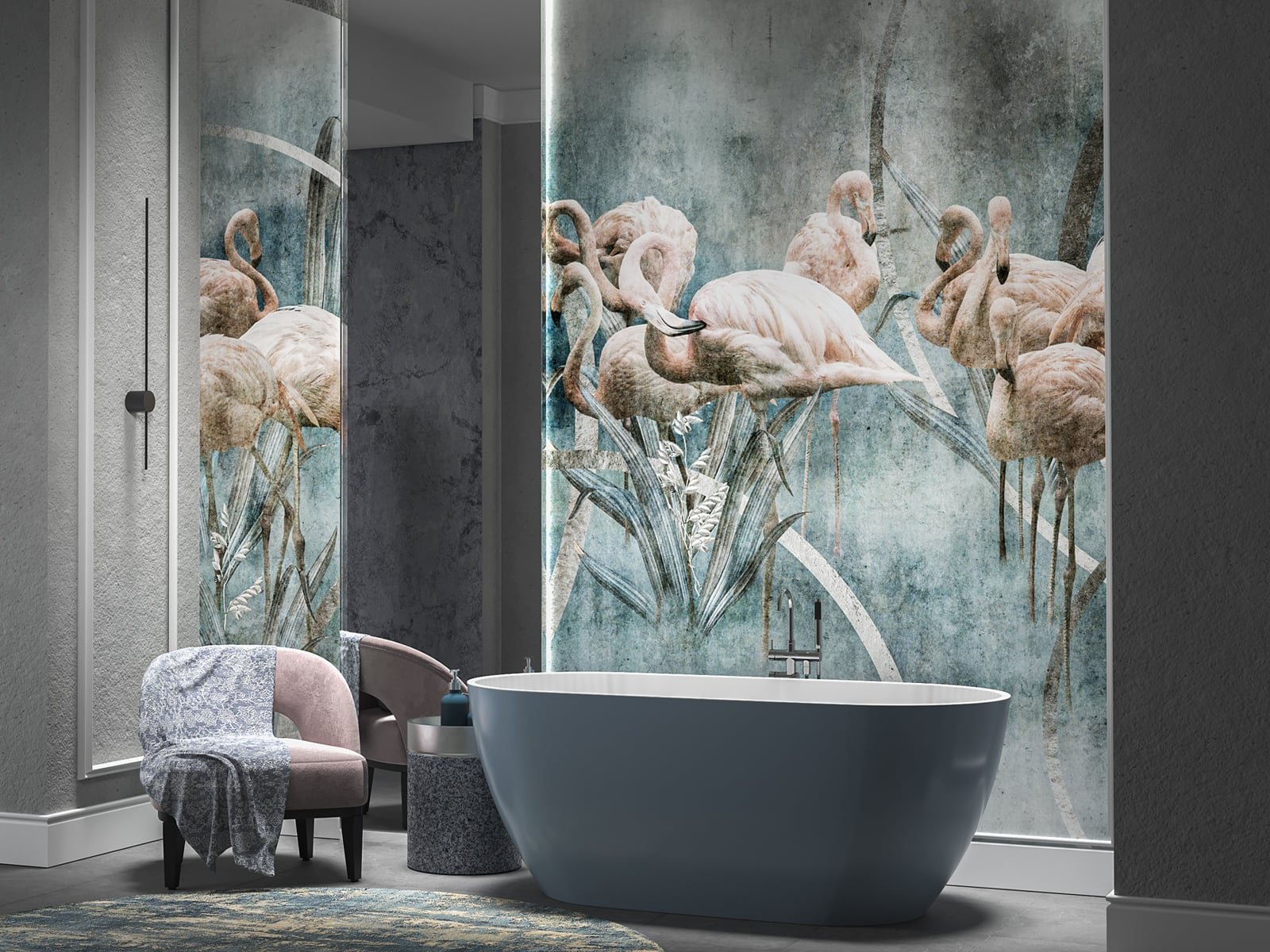 TAPETA FLAMINGO OD WALLCRAFT
