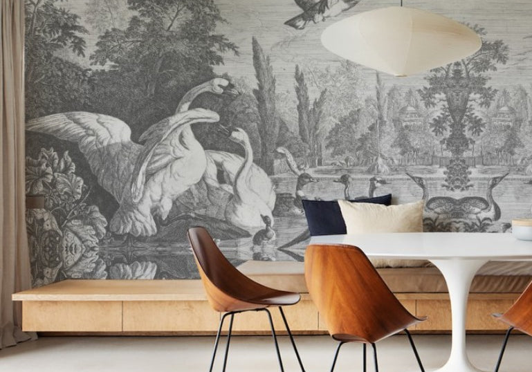 TAPETA BLACK SWANS OD WALLCOLORS