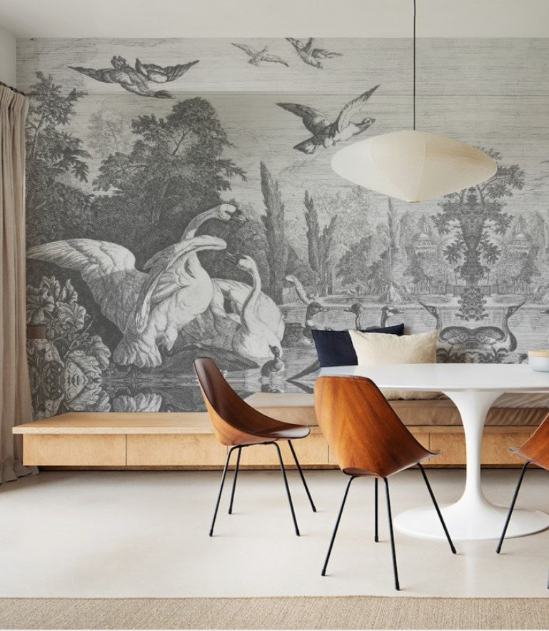 TAPETA BLACK SWANS OD WALLCOLORS