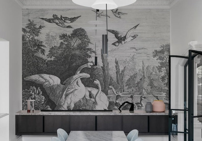 TAPETA BLACK SWANS OD WALLCOLORS