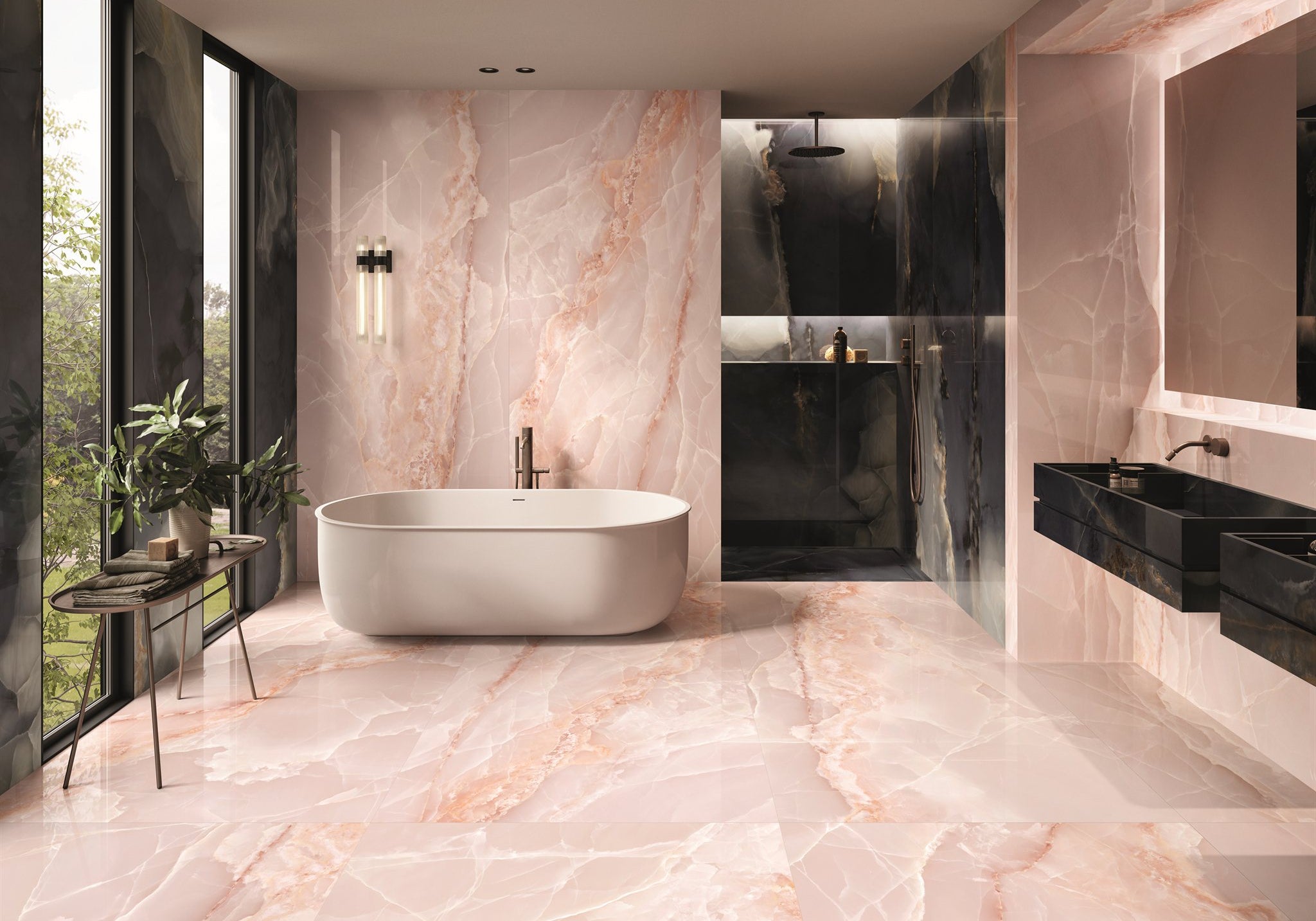PŁYTKA CERAMICZNA TDM ONYX BLACK 120 X 120 CM OD EMIL CERAMICA