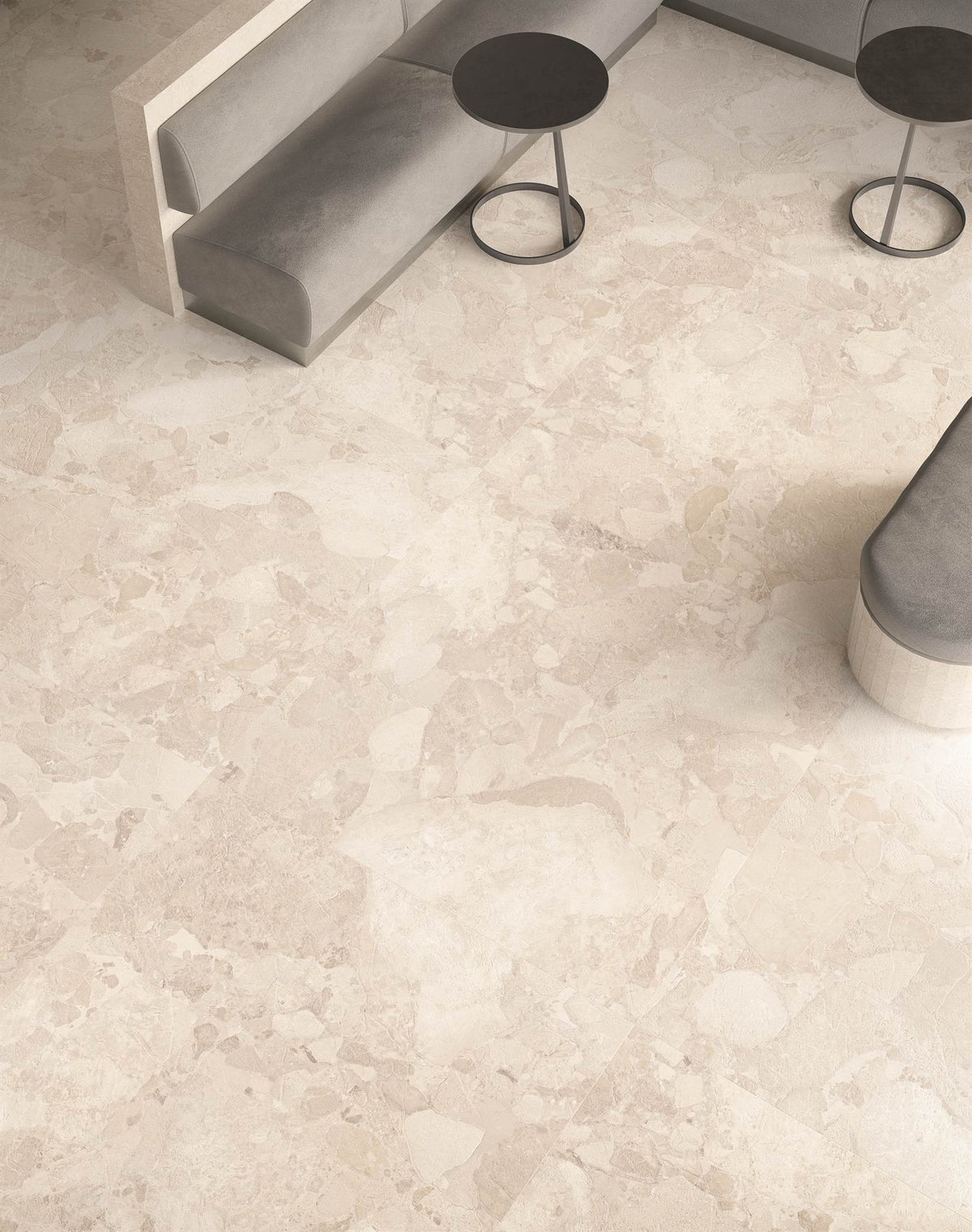 PŁYTKA CERAMICZNA MATERA STONE SASSI WHITE SILKTECH 120 X 120 CM OD ERGON