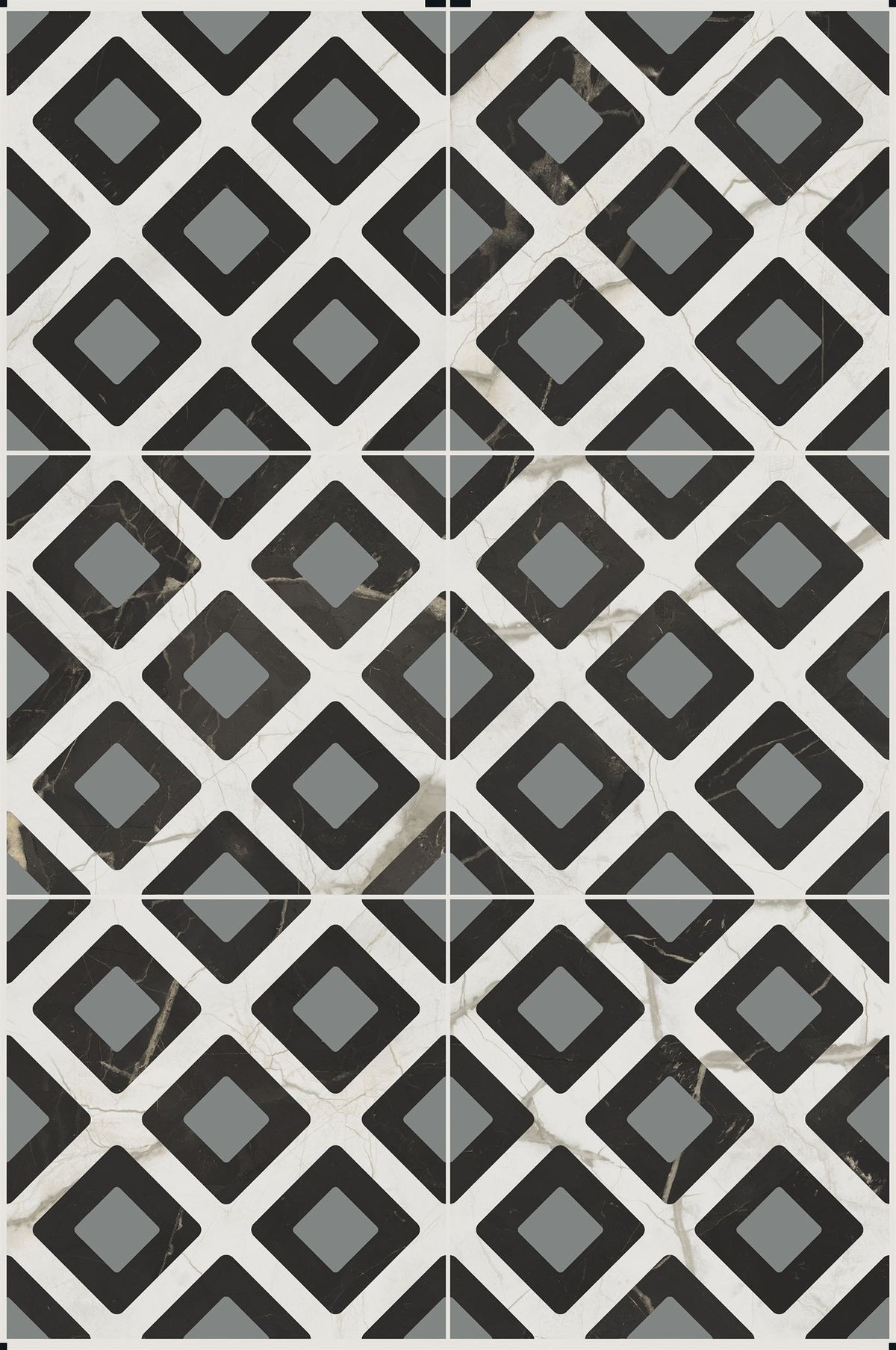 PŁYTKA CERAMICZNA MARMOREA INTENSA DECO VAGUE GREY 20 X 20 CM OD COEM