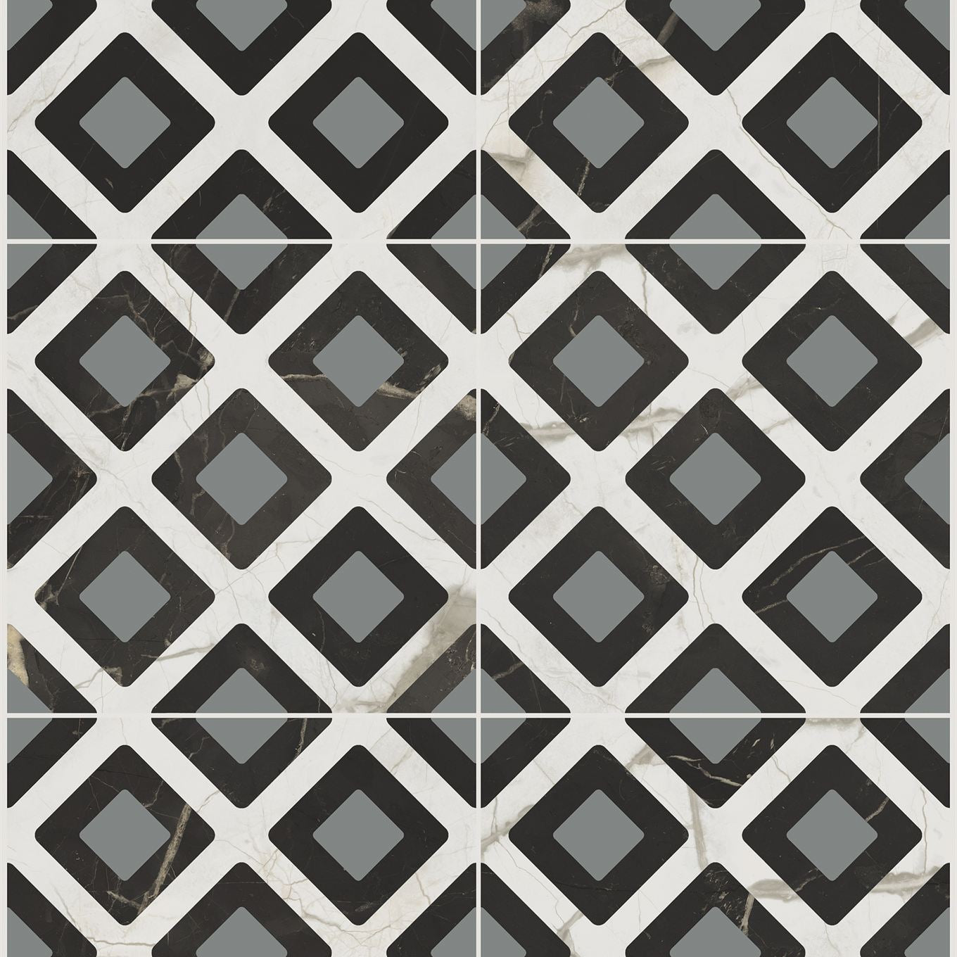 PŁYTKA CERAMICZNA MARMOREA INTENSA DECO VAGUE GREY 20 X 20 CM OD COEM