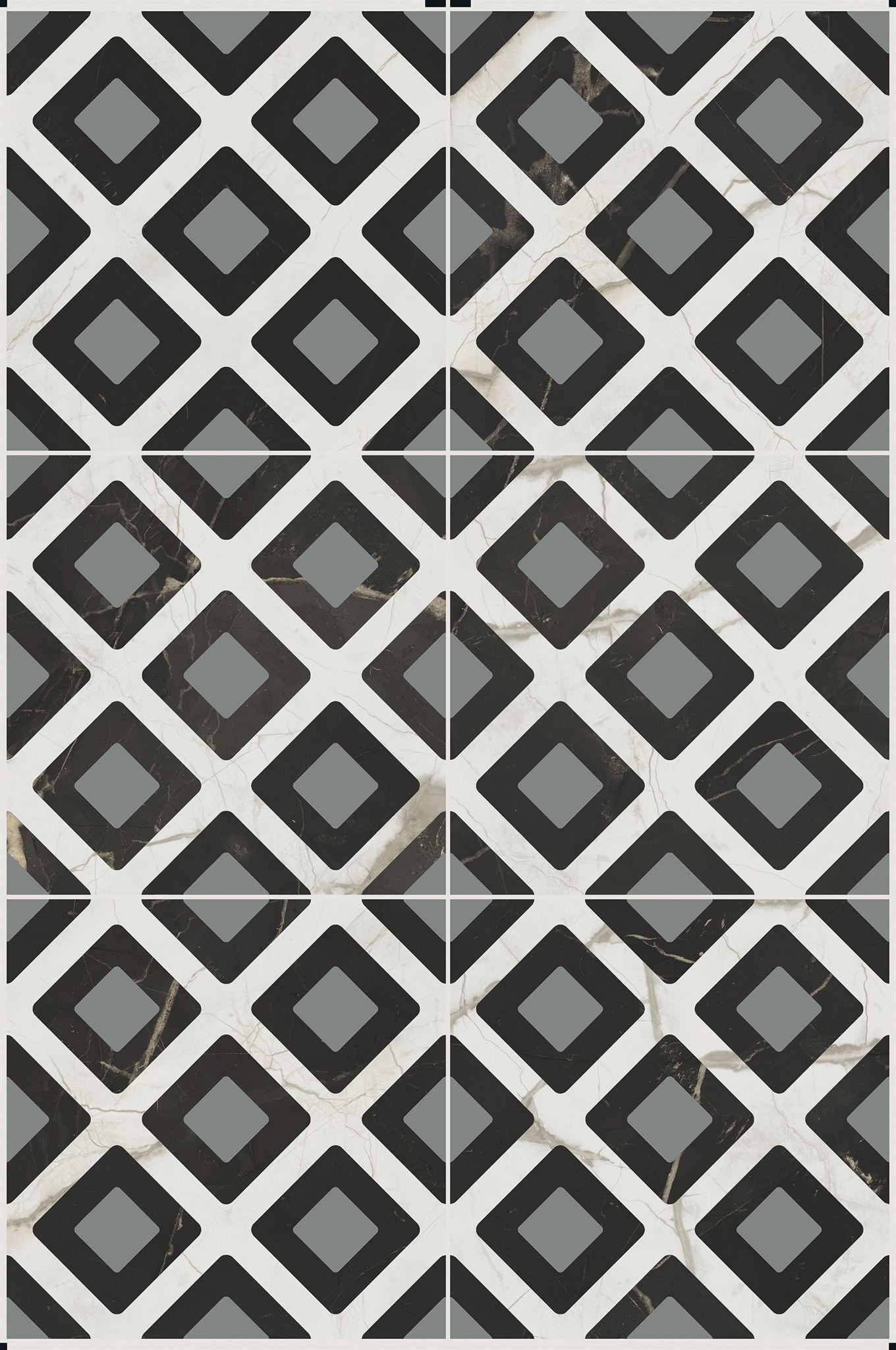 PŁYTKA CERAMICZNA MARMOREA INTENSA DECO VAGUE GREY 20 X 20 CM OD COEM