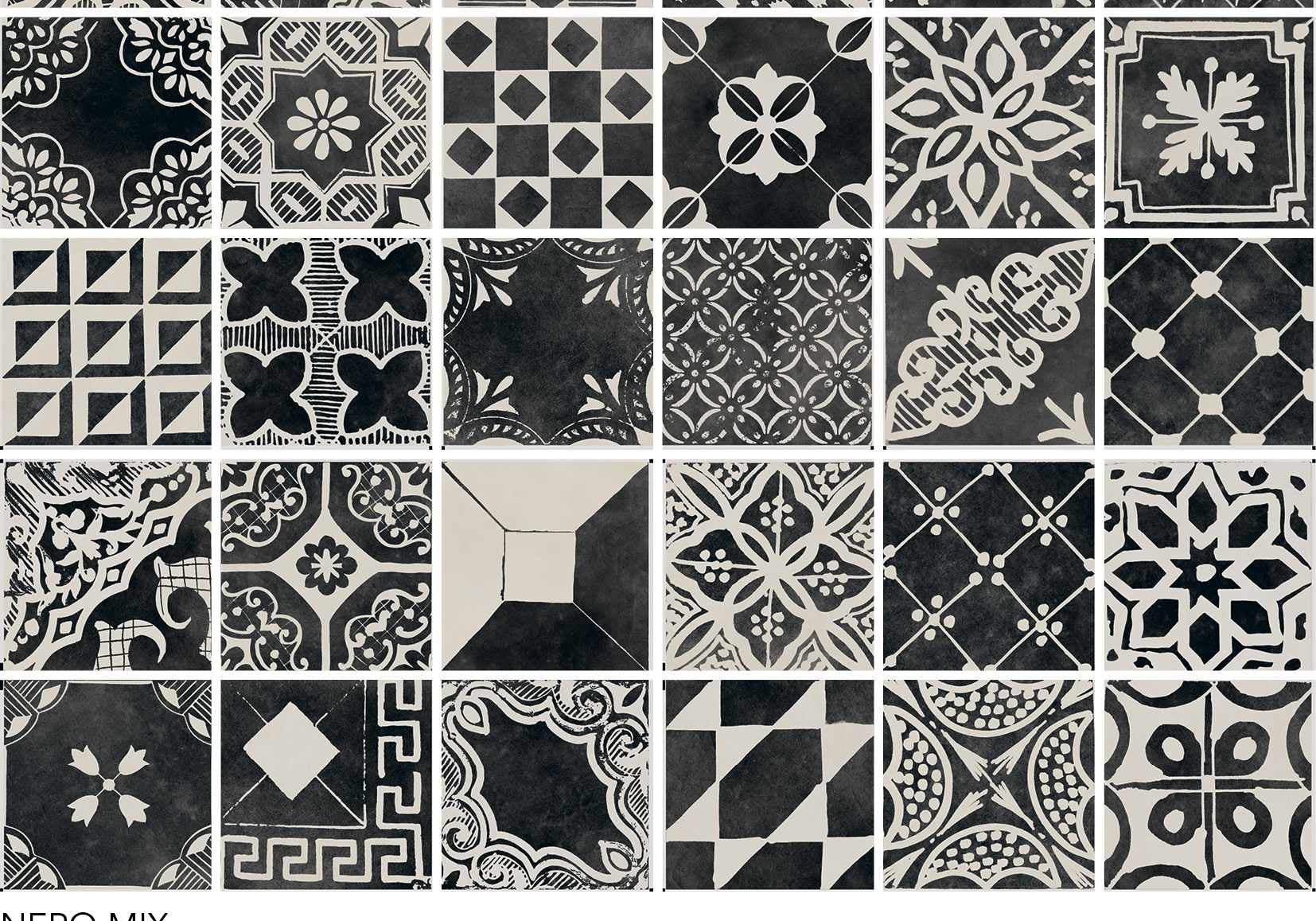PŁYTKA CERAMICZNA RIGGIOLE NERO   MIX 20 X 20 CM OD COEM