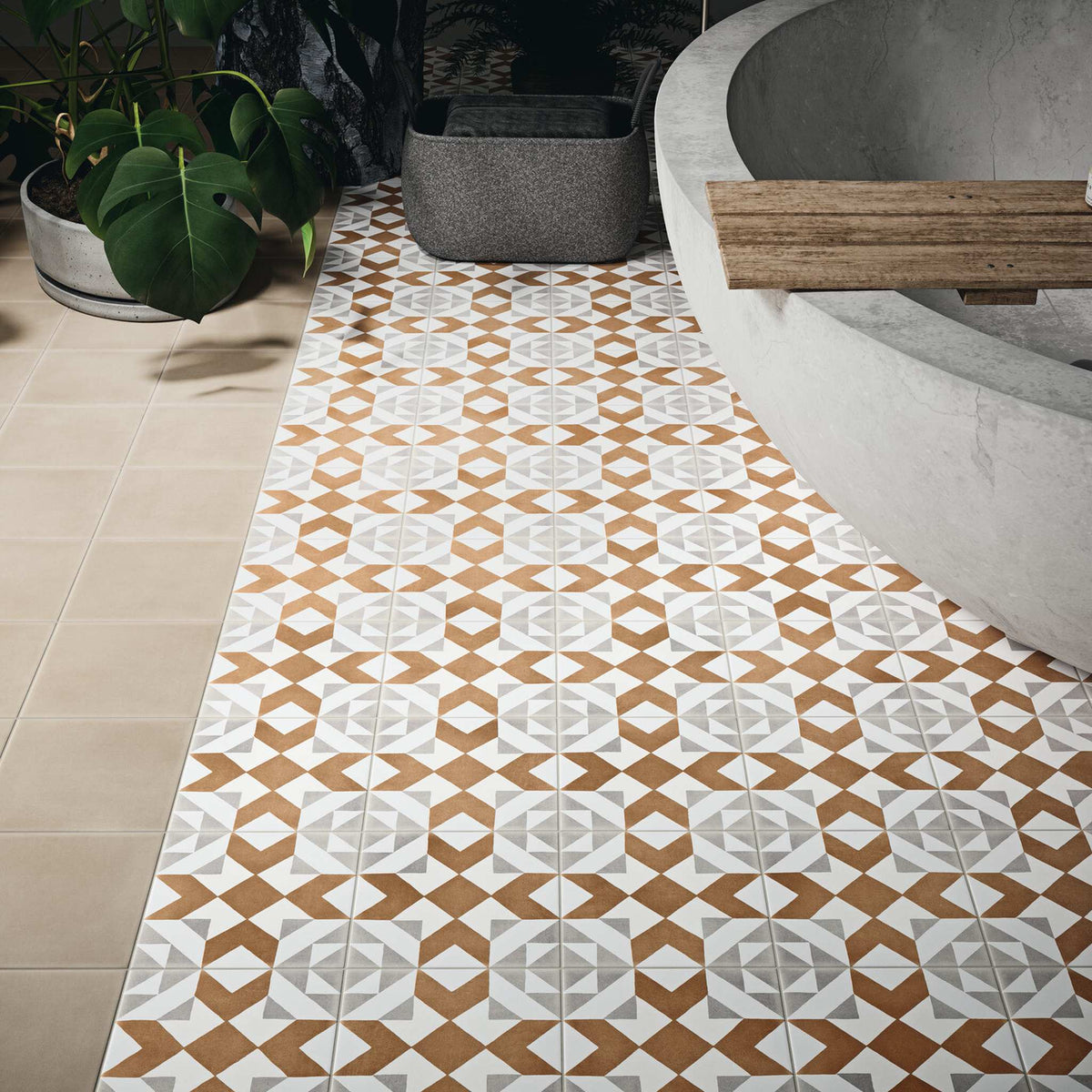 PŁYTKA CERAMICZNA GR/BOH22TAN 20 X 20 CM OD GRESPANIA
