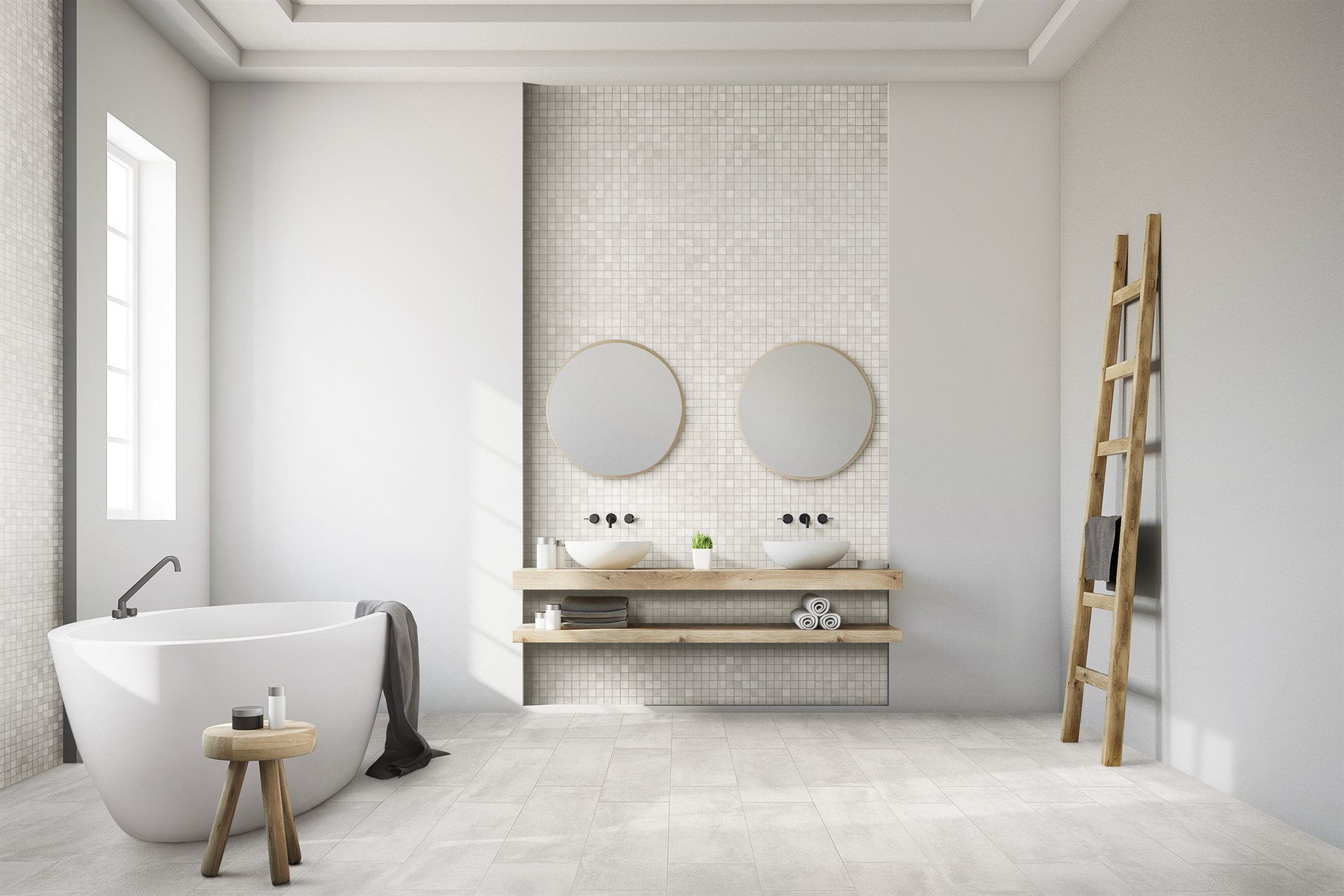 PŁYTKA CERAMICZNA ABC/NO611WH 60 x 119.8 CM OD ABITARE LA CERAMICA