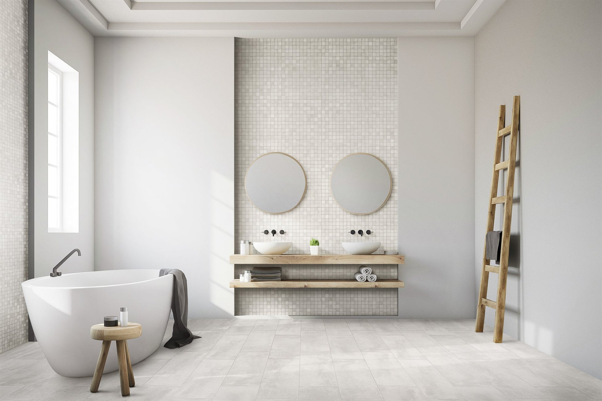 PŁYTKA CERAMICZNA ABC/NO611WH 60 x 119.8 CM OD ABITARE LA CERAMICA