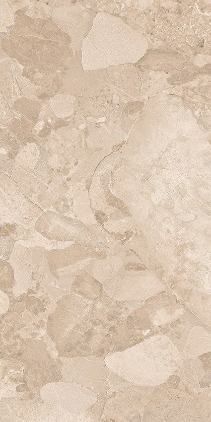 PŁYTKA CERAMICZNA MATERA STONE SASSI BEIGE SILKTECH 60 X 120 CM OD ERGON