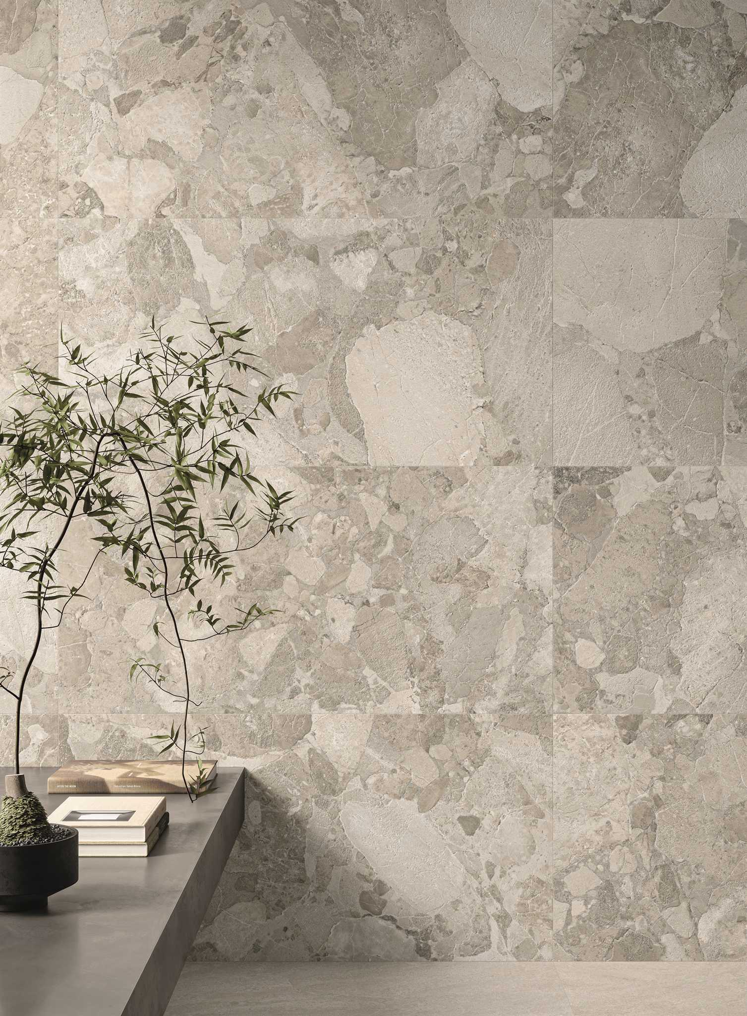 PŁYTKA CERAMICZNA MATERA STONE SASSI DARK GREY SILKTECH RT 60 X 120 CM OD ERGON