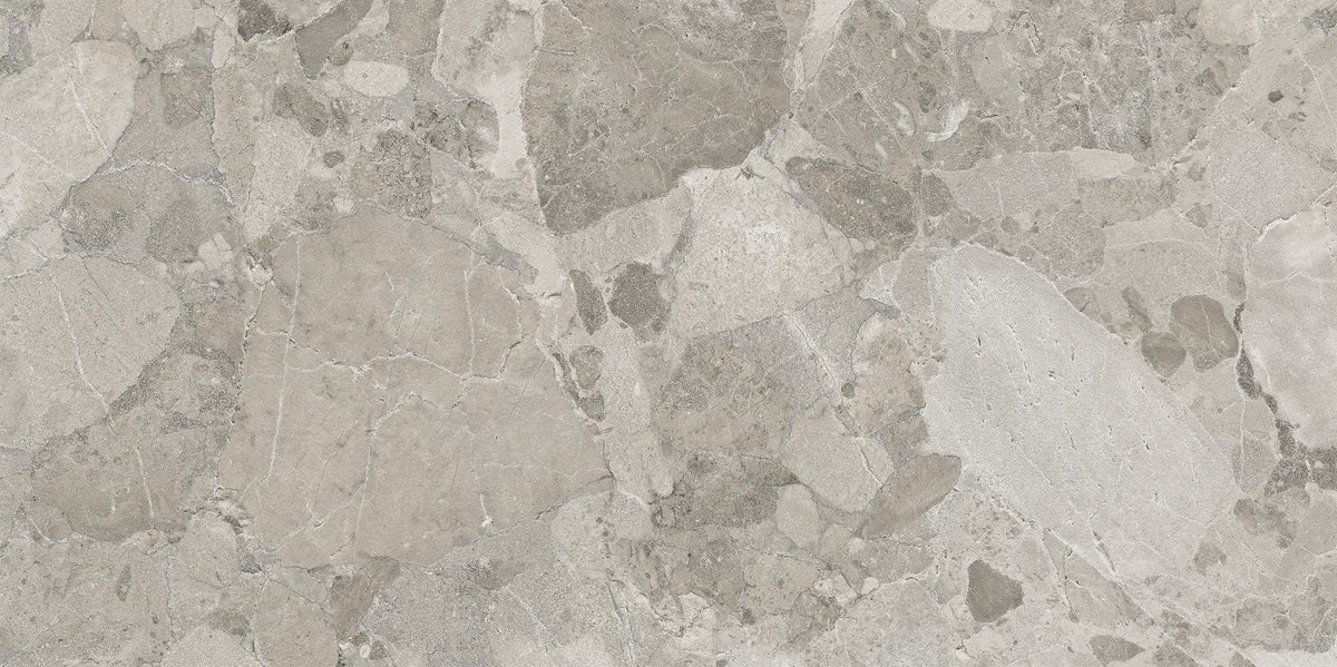 PŁYTKA CERAMICZNA MATERA STONE SASSI DARK GREY SILKTECH PLUS RT 60 X 120 CM OD ERGON