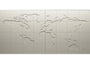 PANEL DEKORACYJNY MURAL MAP OF THE WORLD KREMOWY ODCIEŃ BIELI 240 X 480 CM OD PROGIP