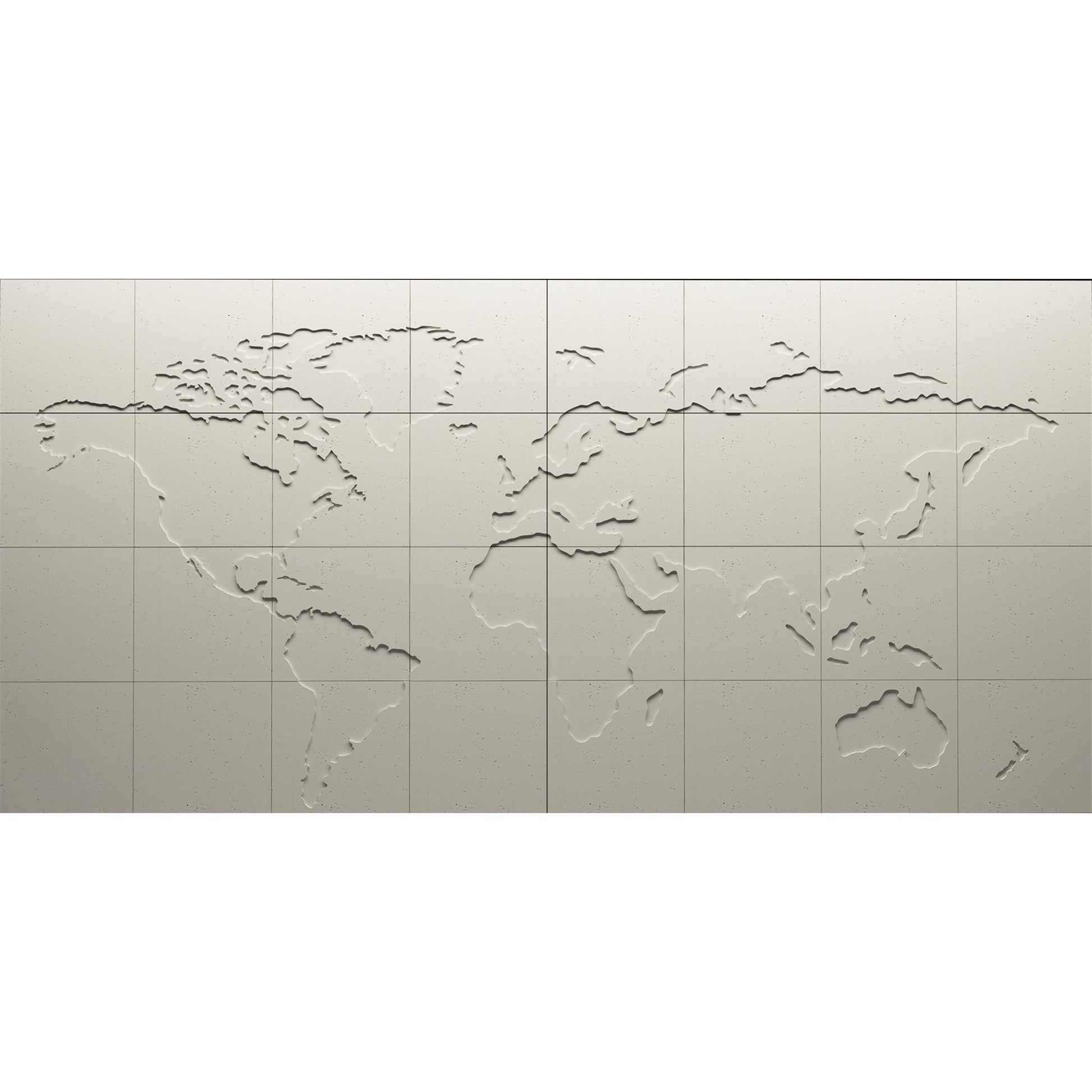PANEL DEKORACYJNY MURAL MAP OF THE WORLD KREMOWY ODCIEŃ BIELI 240 X 480 CM OD PROGIP