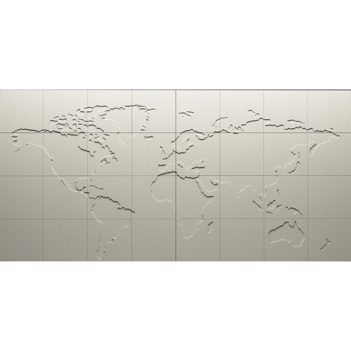 PANEL DEKORACYJNY MURAL MAP OF THE WORLD KREMOWY ODCIEŃ BIELI 240 X 480 CM OD PROGIP