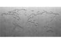 PANEL DEKORACYJNY MURAL MAP OF THE WORLD JASNY SZARY 240 X 480 CM OD PROGIP