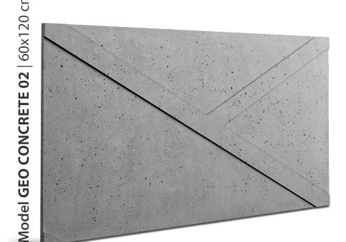 PANEL DEKORACYJNY GEO CONCRETE MODEL 02 SZARY 60 X 120 CM OD PROGIP