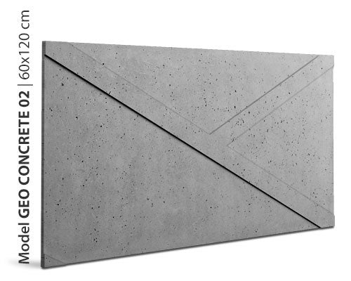 PANEL DEKORACYJNY GEO CONCRETE MODEL 02 SZARY 60 X 120 CM OD PROGIP
