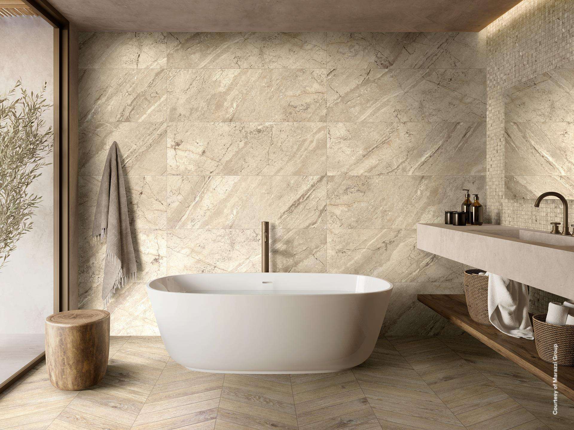 PŁYTKA CERAMICZNA AVORIO EXTRA MAT. CHEVRON 11 X 54 CM OD RAGNO