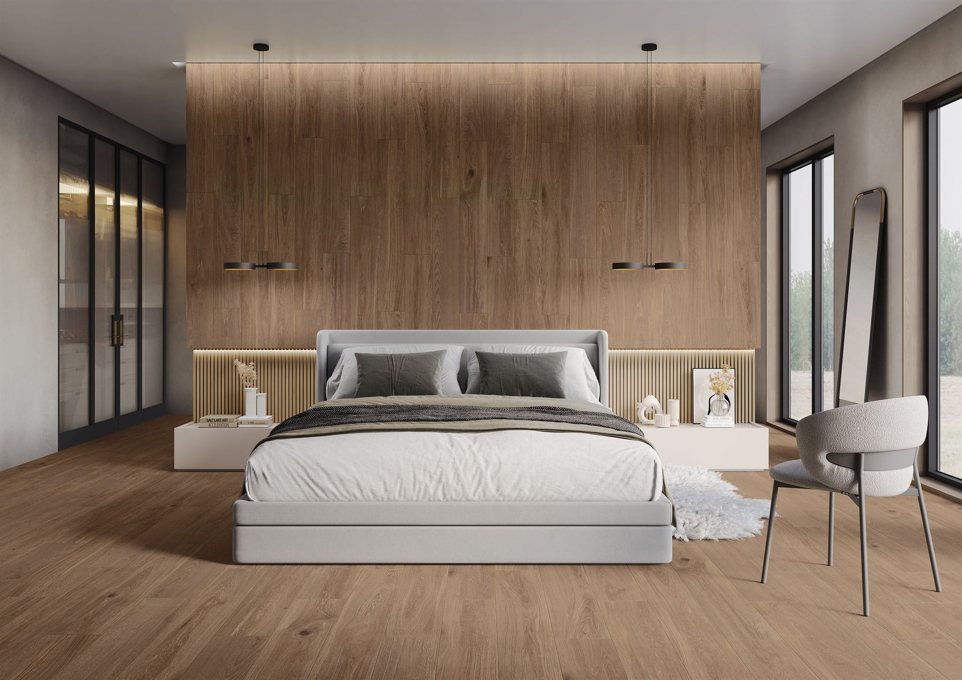 PŁYTKA CERAMICZNA WOODSPIRIT DARK OAK 120.2 X 19.3 CM OD MAXHOME
