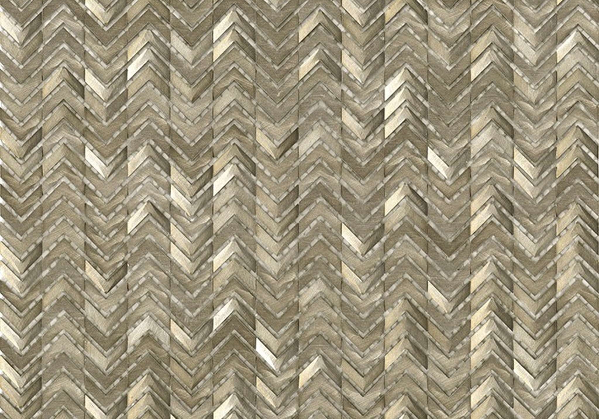 PŁYTKA MOZAIKA METALOWA GRAVITY ALUMINIUM ARROW GOLD 30 x 29.8 CM OD L'ANTIC