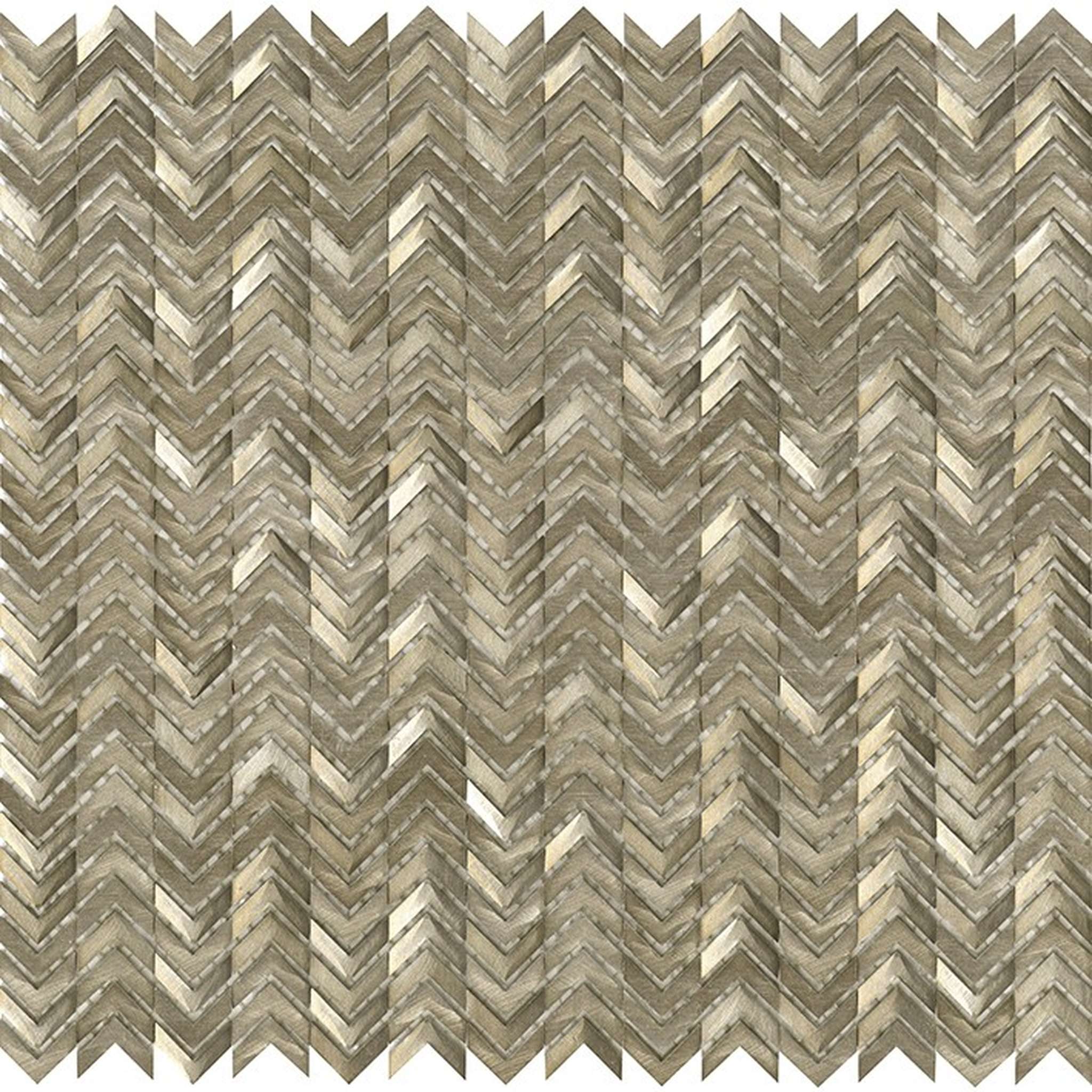 PŁYTKA MOZAIKA METALOWA GRAVITY ALUMINIUM ARROW GOLD 30 x 29.8 CM OD L'ANTIC
