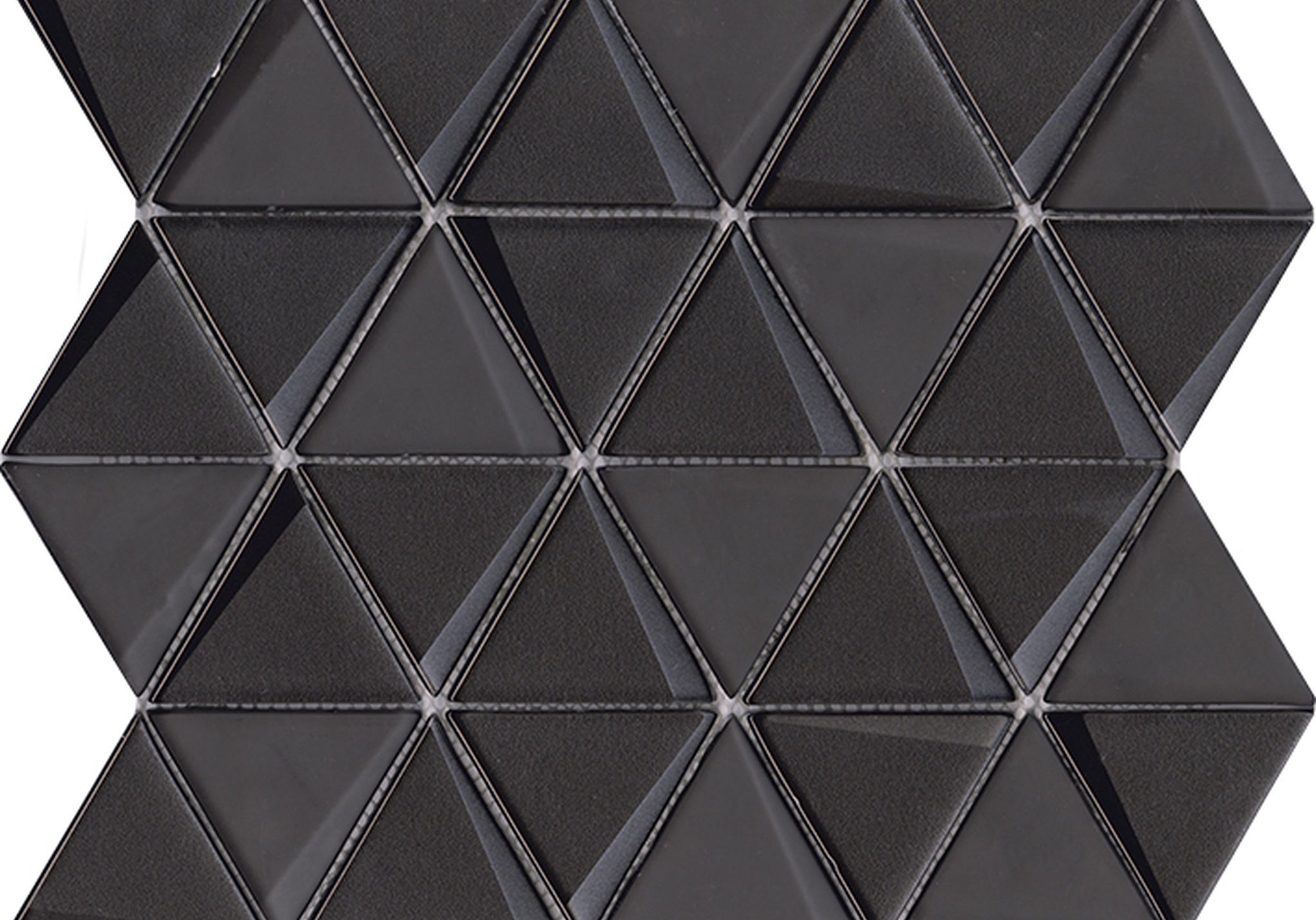 PŁYTKA MOZAIKA SZKLANA EFFECT TRIANGLE BLACK 26 x 31 CM OD L'ANTIC