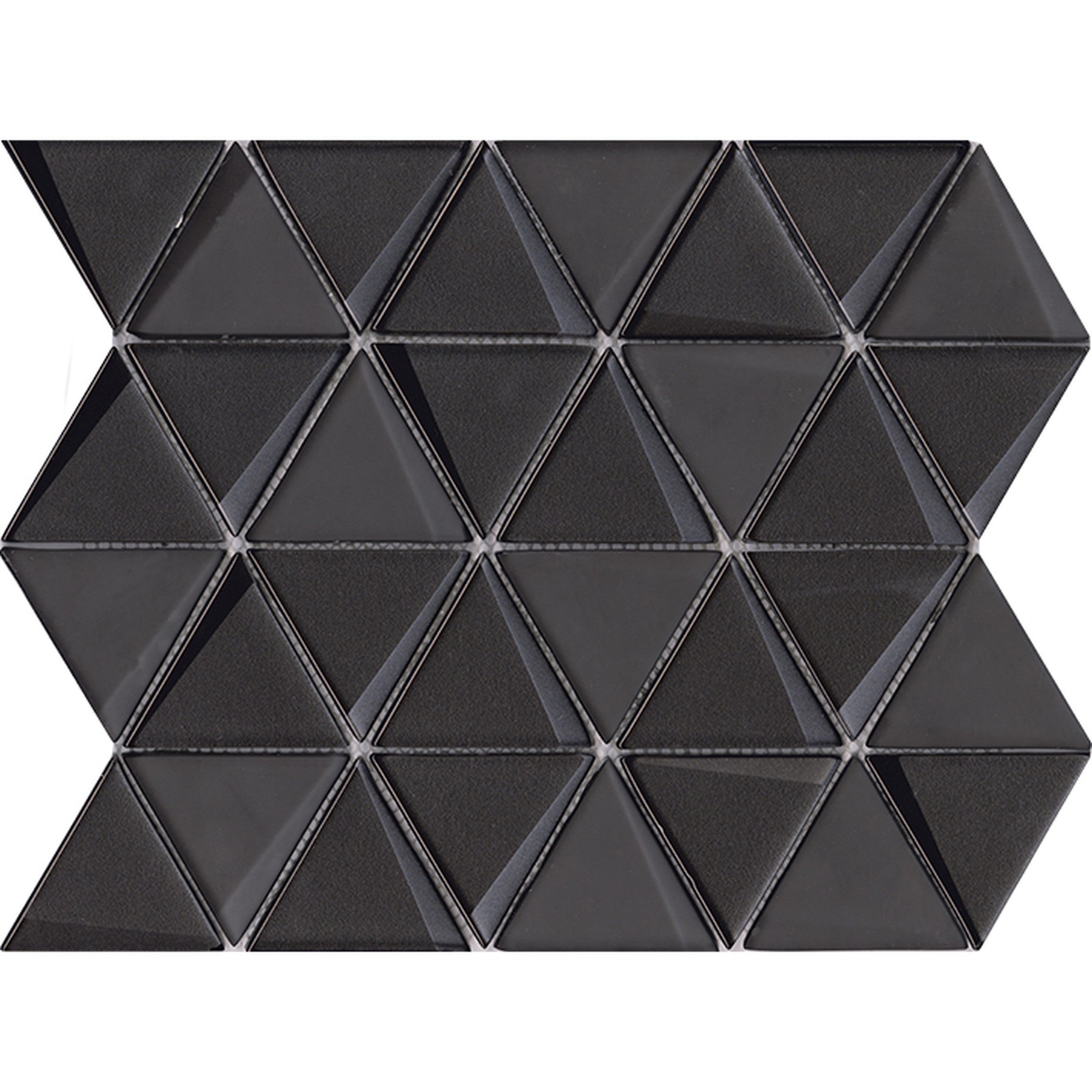 PŁYTKA MOZAIKA SZKLANA EFFECT TRIANGLE BLACK 26 x 31 CM OD L'ANTIC