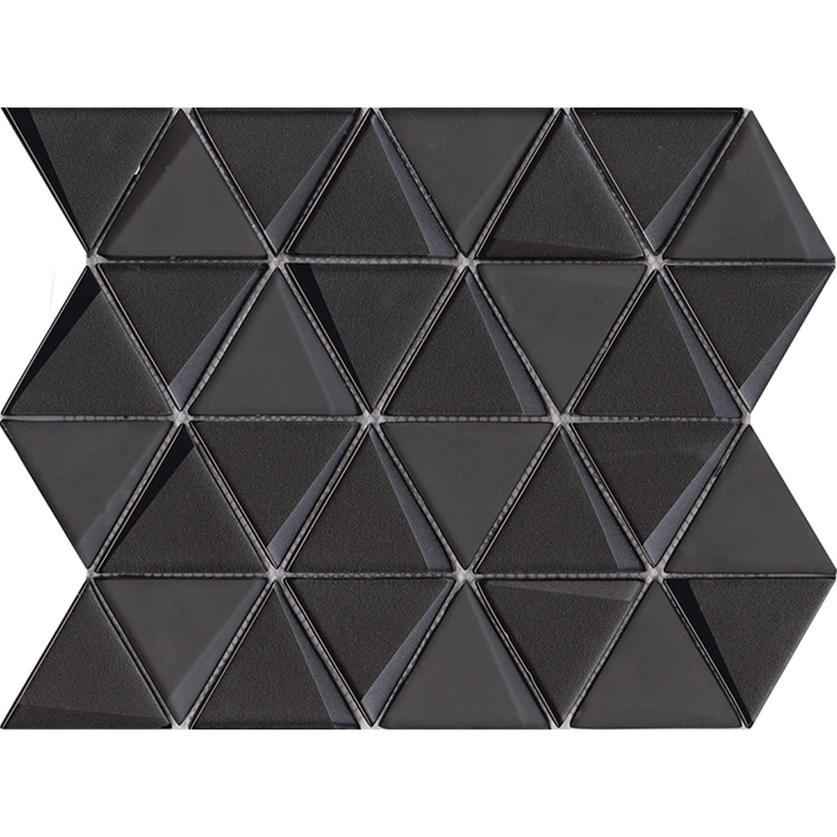 PŁYTKA MOZAIKA SZKLANA EFFECT TRIANGLE BLACK 26 x 31 CM OD L'ANTIC