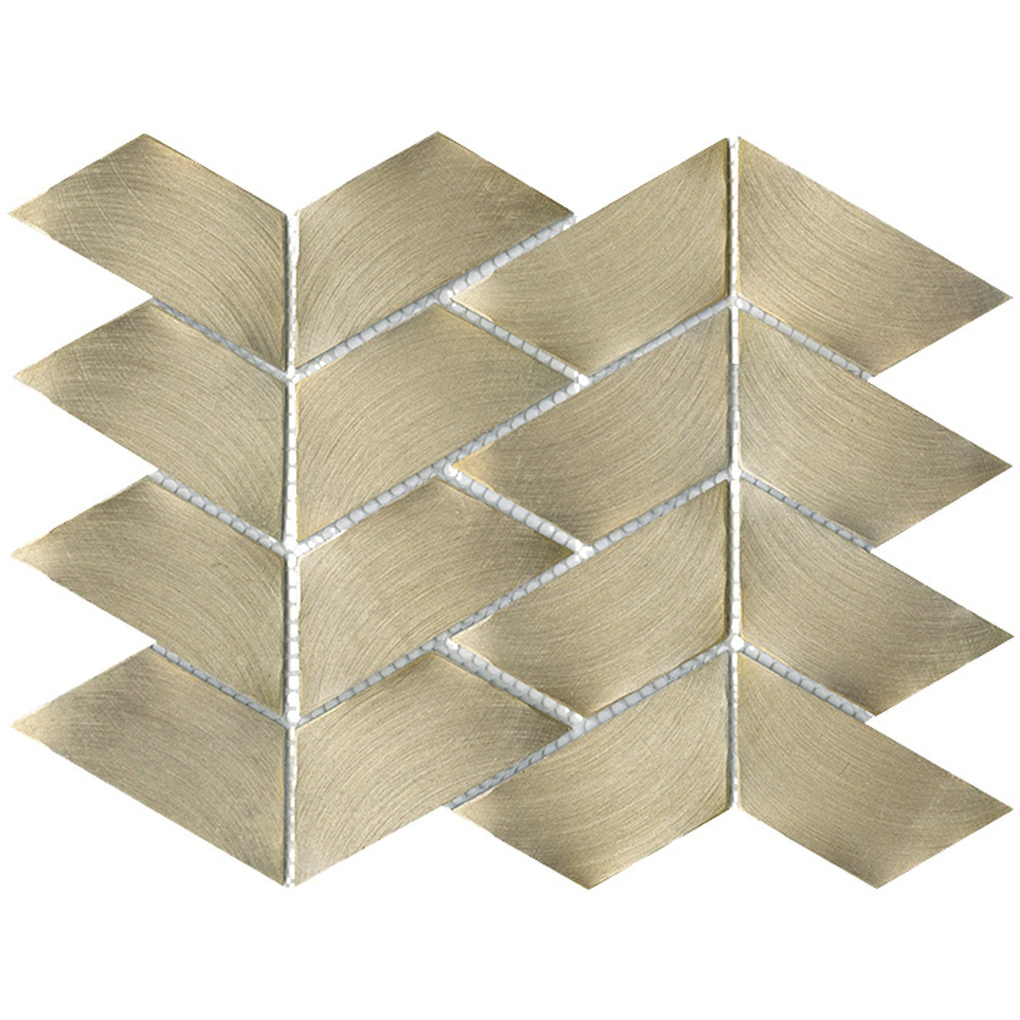 PŁYTKA MOZAIKA METALOWA GRAVITY ALUMINIUM TRACE GOLD 28.1 x 22.1 CM OD L'ANTIC