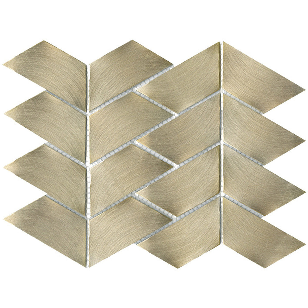 PŁYTKA MOZAIKA METALOWA GRAVITY ALUMINIUM TRACE GOLD 28.1 x 22.1 CM OD L'ANTIC