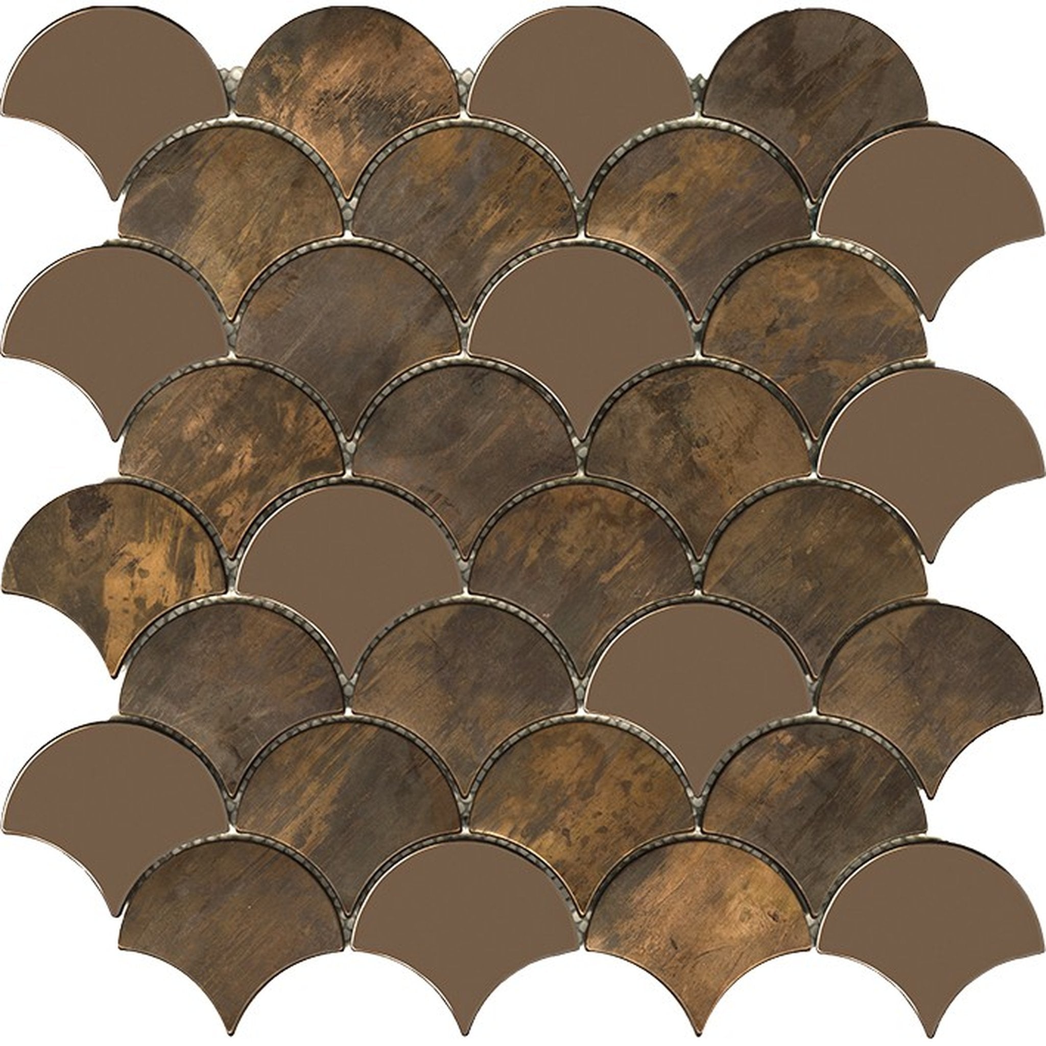 PŁYTKA MOZAIKA METALOWA DROP COPPER BRUSHED 29.5 x 29.6 CM OD L'ANTIC