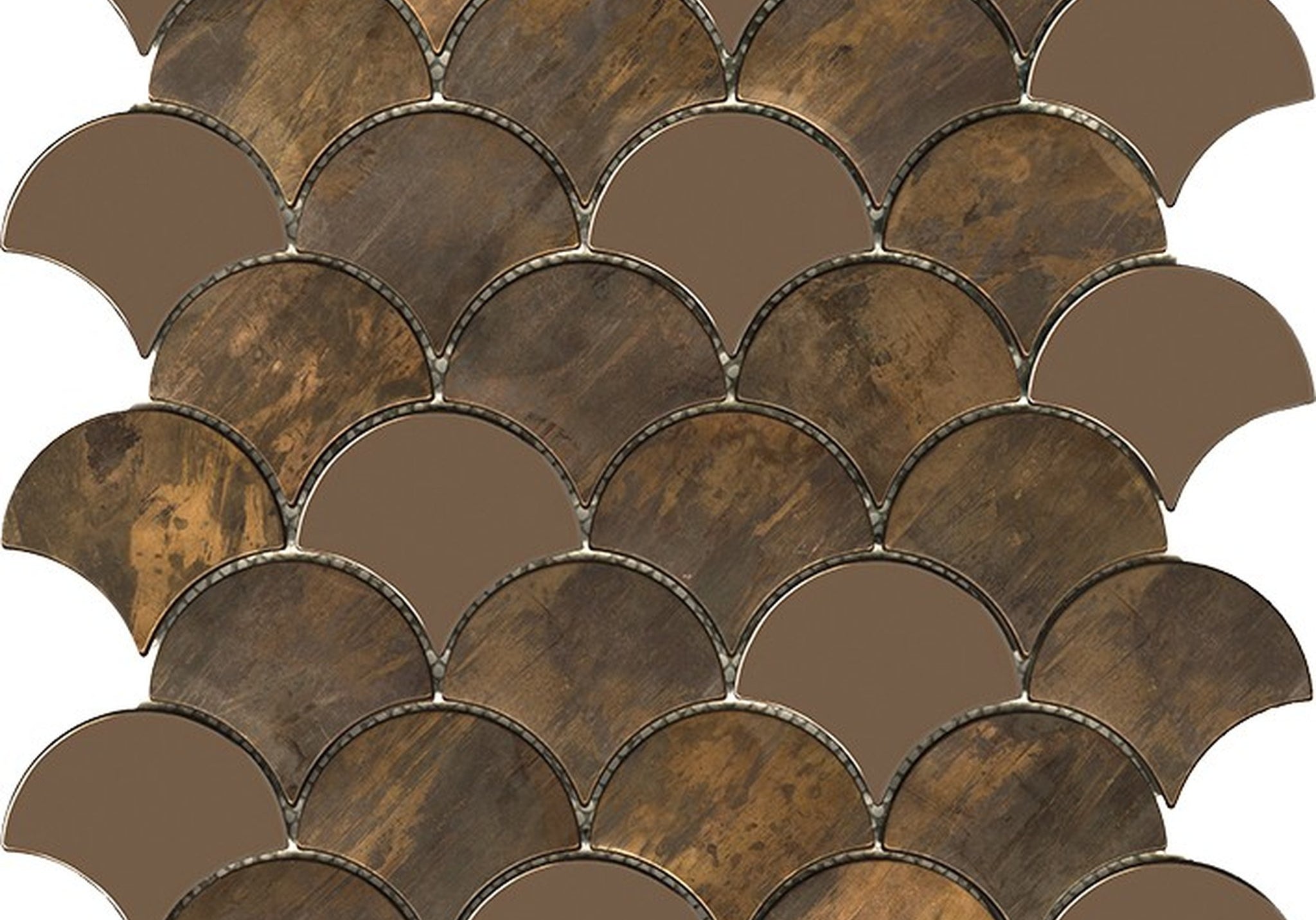 PŁYTKA MOZAIKA METALOWA DROP COPPER BRUSHED 29.5 x 29.6 CM OD L'ANTIC