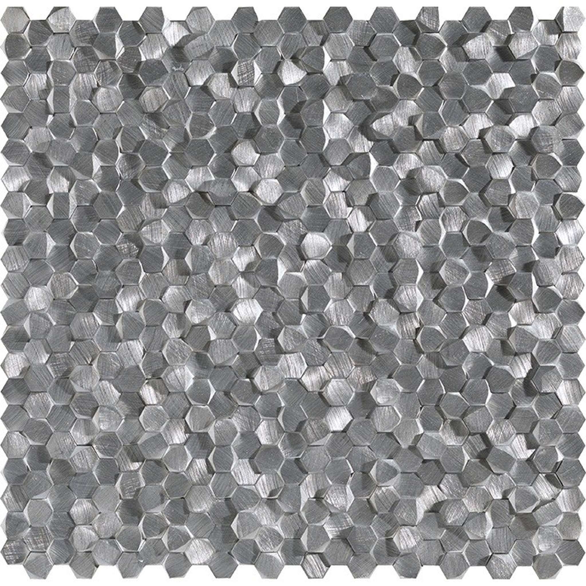 PŁYTKA MOZAIKA METALOWA GRAVITY ALUMINIUM 3D HEXAGON METAL 30,7 30.7 x 30.7 CM OD L'ANTIC
