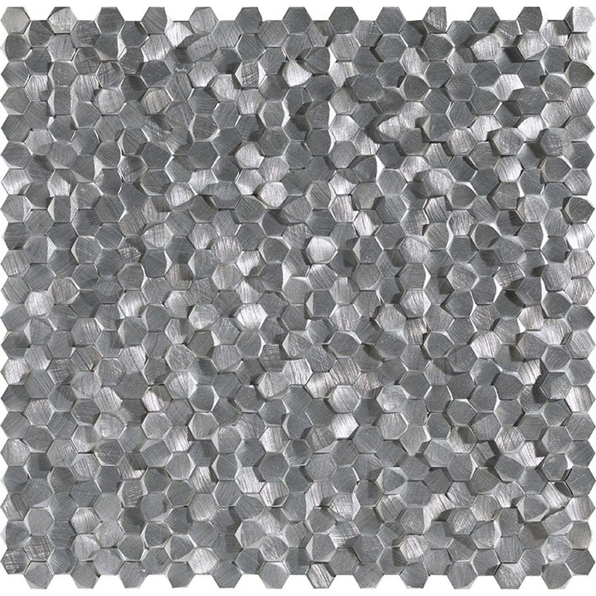 PŁYTKA MOZAIKA METALOWA GRAVITY ALUMINIUM 3D HEXAGON METAL 30,7 30.7 x 30.7 CM OD L'ANTIC