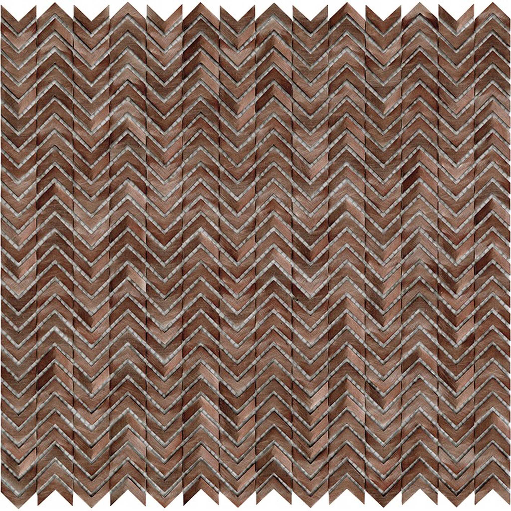 PŁYTKA MOZAIKA METALOWA GRAVITY ALUMINIUM ARROW COPPER 30 x 29.8 CM OD L'ANTIC