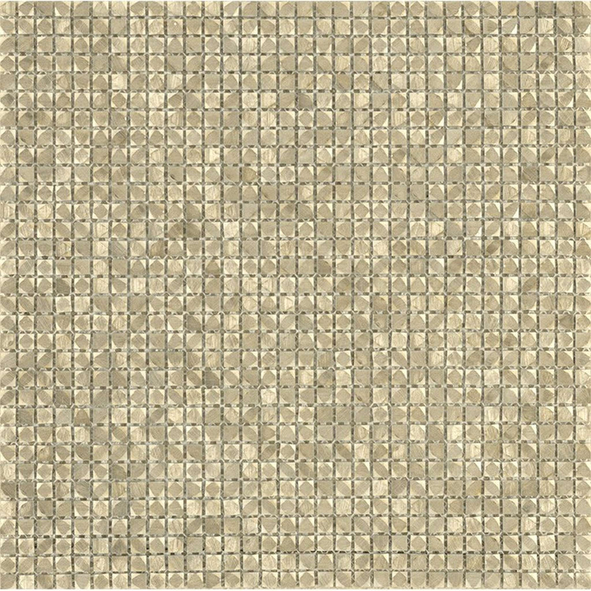 PŁYTKA MOZAIKA METALOWA GRAVITY ALUMINIUM CUBIC GOLD 30.5 x 30.5 CM OD L'ANTIC