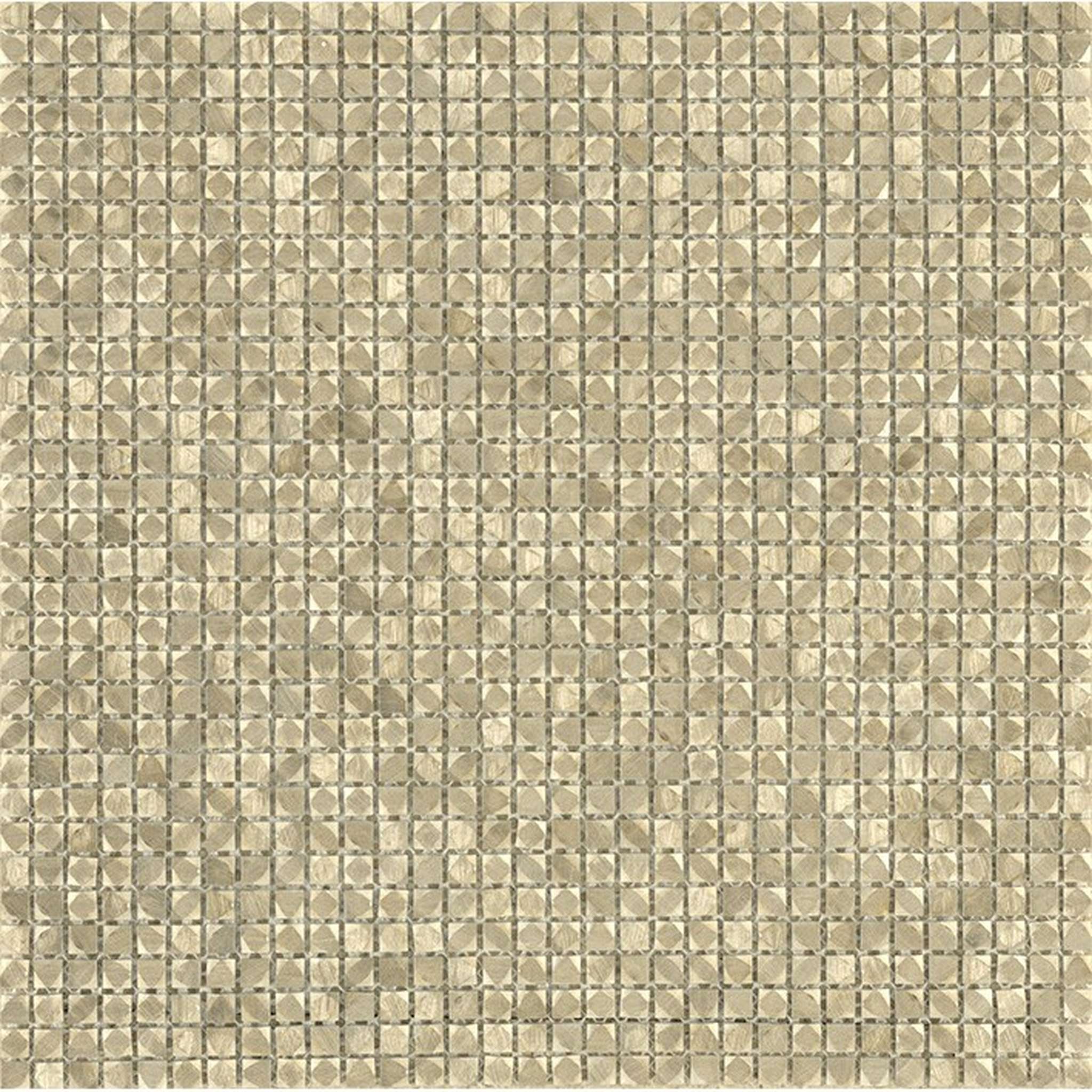 PŁYTKA MOZAIKA METALOWA GRAVITY ALUMINIUM CUBIC GOLD 30.5 x 30.5 CM OD L'ANTIC
