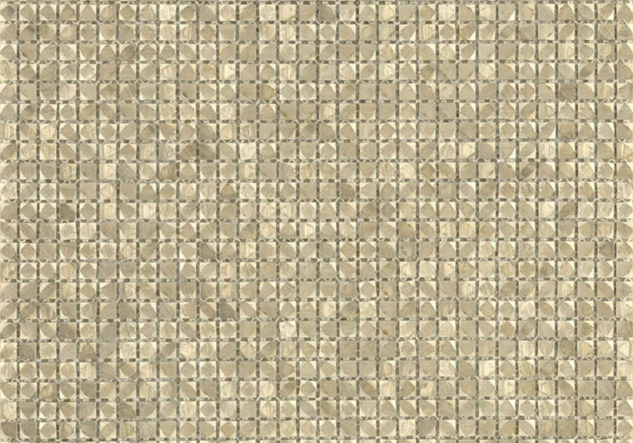 PŁYTKA MOZAIKA METALOWA GRAVITY ALUMINIUM CUBIC GOLD 30.5 x 30.5 CM OD L'ANTIC