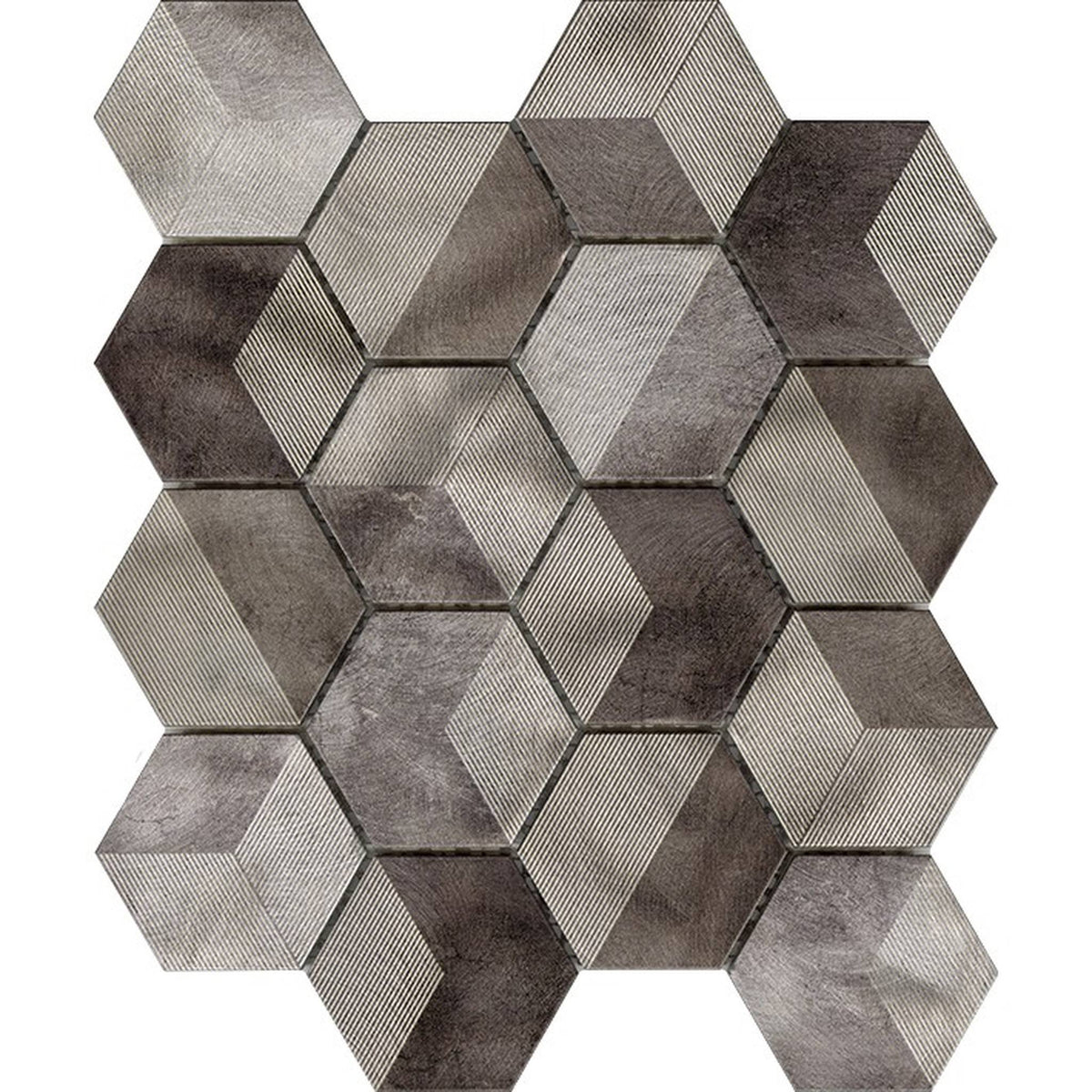 PŁYTKA MOZAIKA METALOWA FUTURE QUARTZ 30 x 25.8 CM OD L'ANTIC