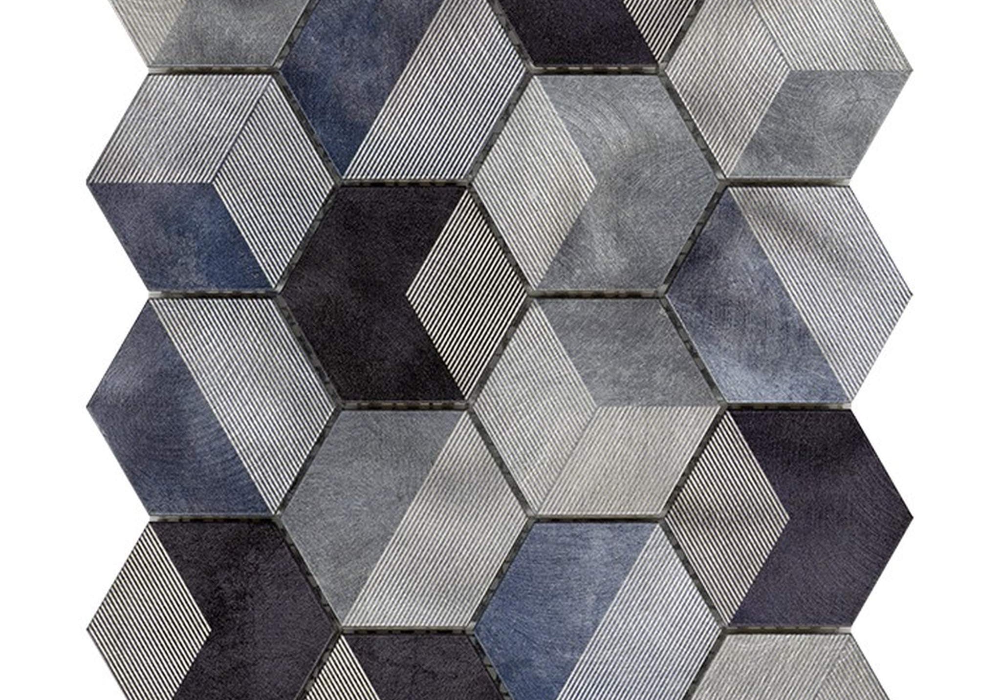 PŁYTKA MOZAIKA METALOWA FUTURE SAPPHIRE 30 x 25.8 CM OD L'ANTIC