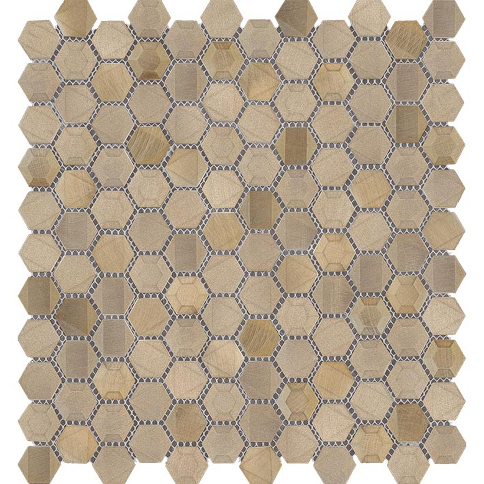 PŁYTKA MOZAIKA METALOWA GRAVITY ALUMINIUM SIDES GOLD 29.2 x 27.7 CM OD L'ANTIC