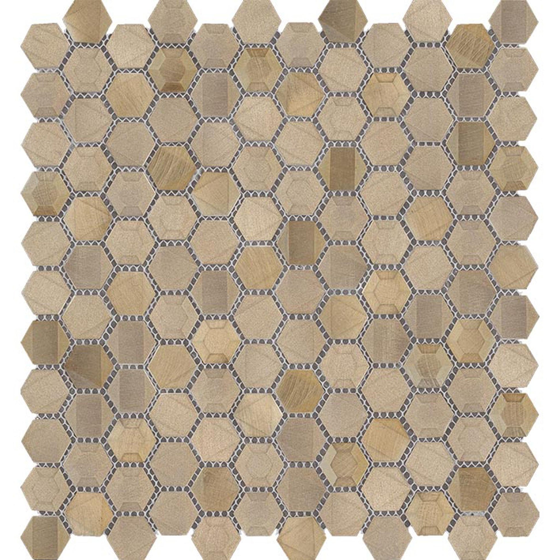PŁYTKA MOZAIKA METALOWA GRAVITY ALUMINIUM SIDES GOLD 29.2 x 27.7 CM OD L'ANTIC