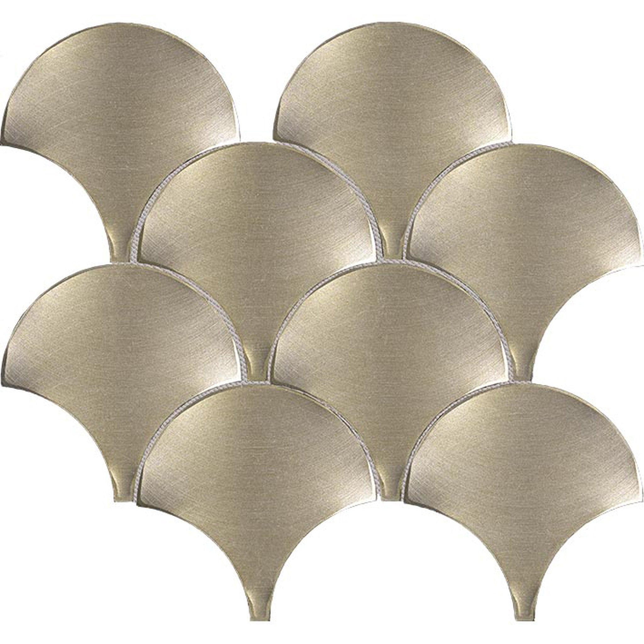 PŁYTKA MOZAIKA METALOWA GRAVITY ALUMINIUM SHELL GOLD 26.4 x 24.4 CM OD L'ANTIC