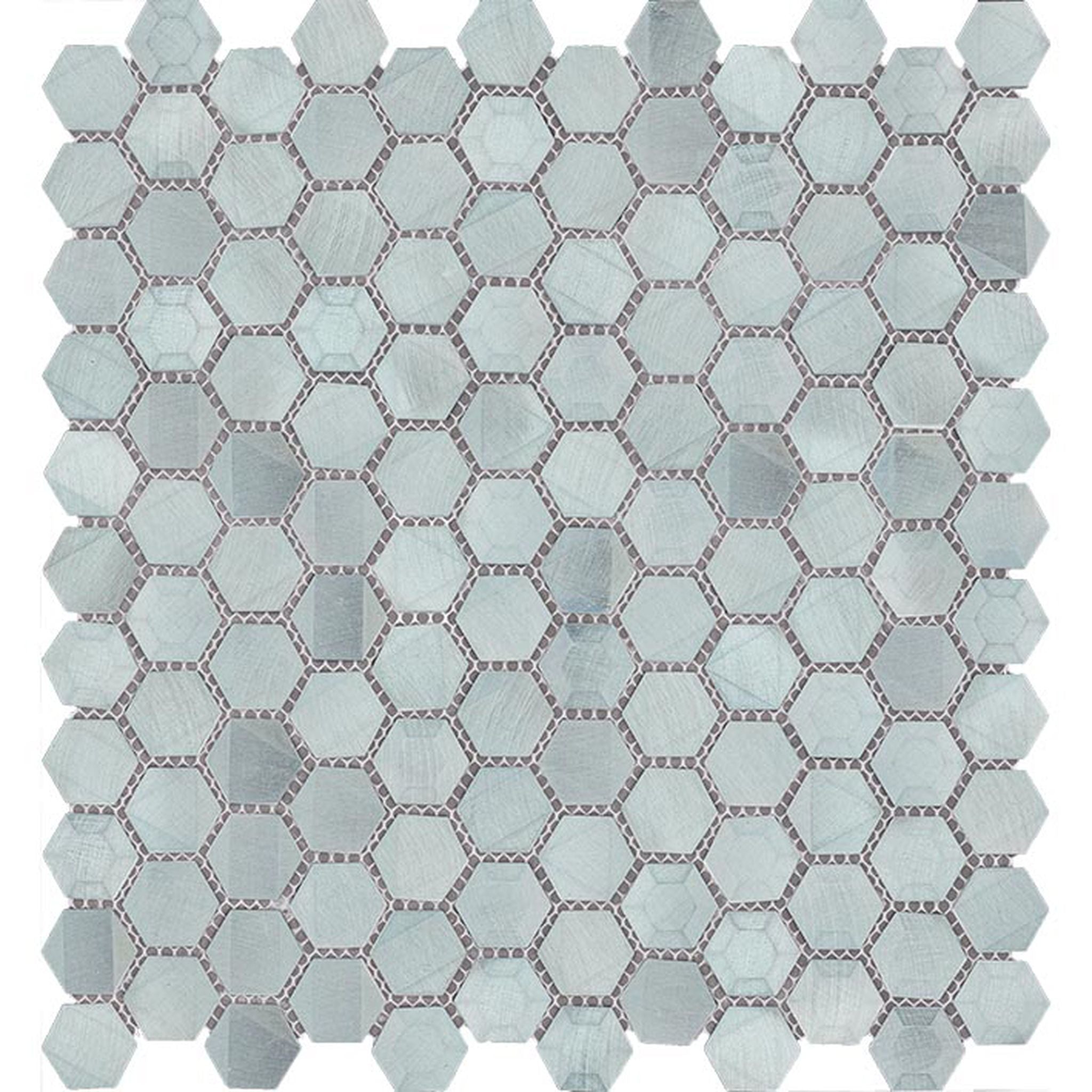 PŁYTKA MOZAIKA METALOWA GRAVITY ALUMINIUM SIDES AQUAMARINE 27,7 27.7 x 27.7 CM OD L'ANTIC