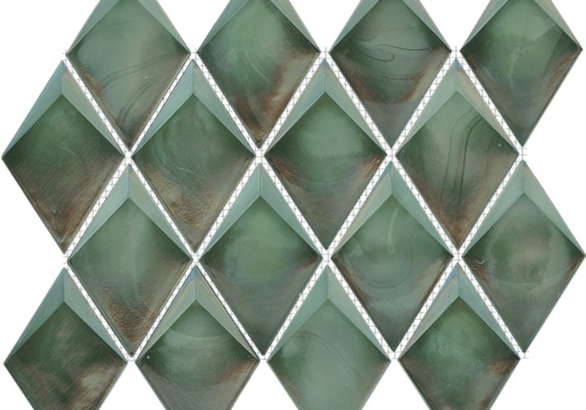 PŁYTKA MOZAIKA SZKLANA OPAL EMERALD 31,2X24X0,55/0,96 24 x 31.2 CM OD L'ANTIC
