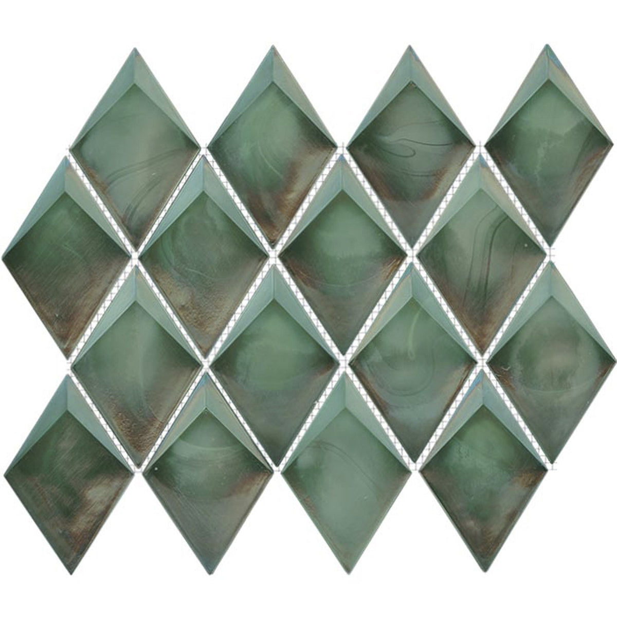 PŁYTKA MOZAIKA SZKLANA OPAL EMERALD 31,2X24X0,55/0,96 24 x 31.2 CM OD L'ANTIC