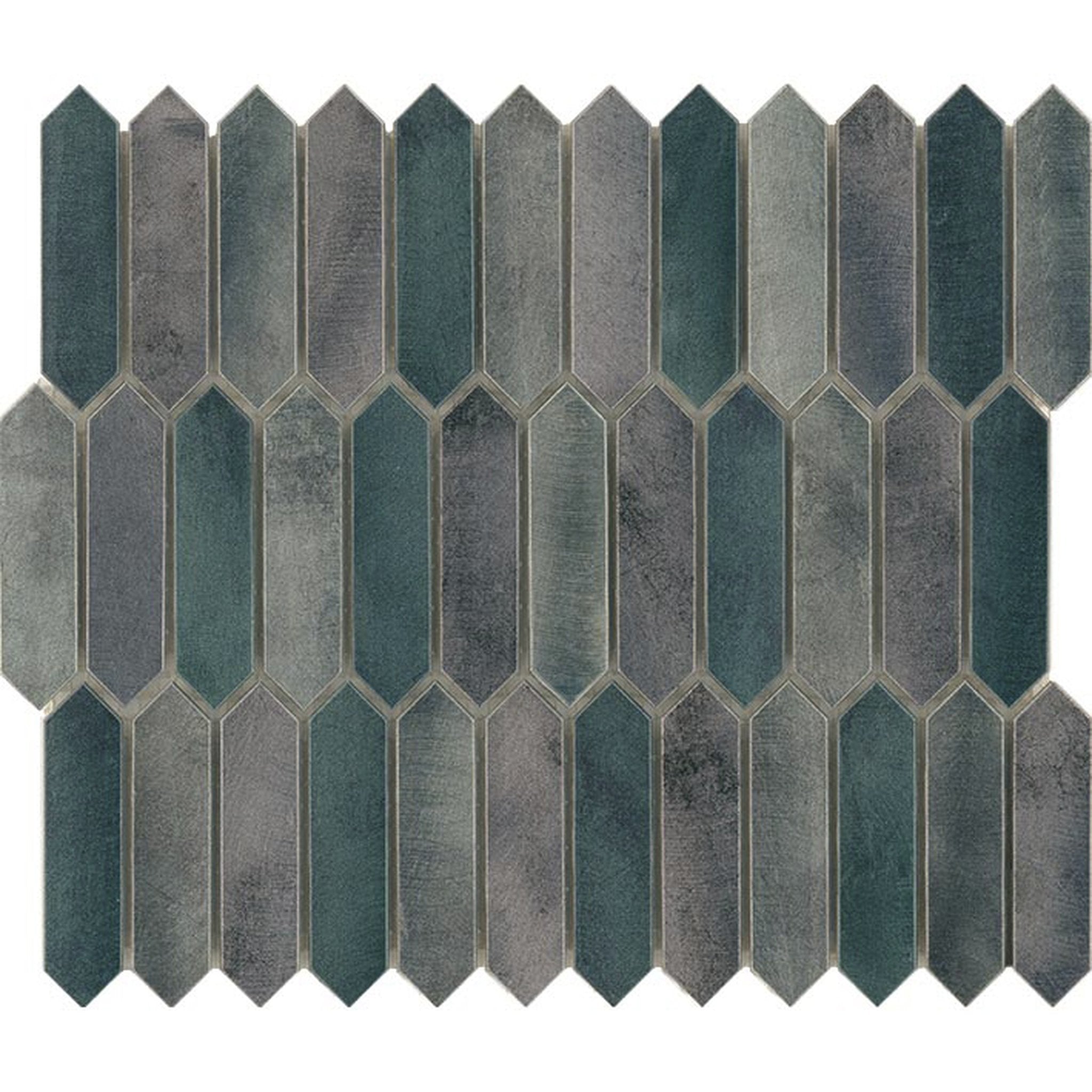 PŁYTKA MOZAIKA METALOWA ODYSSEY EMERALD 25.2 x 29.9 CM OD L'ANTIC
