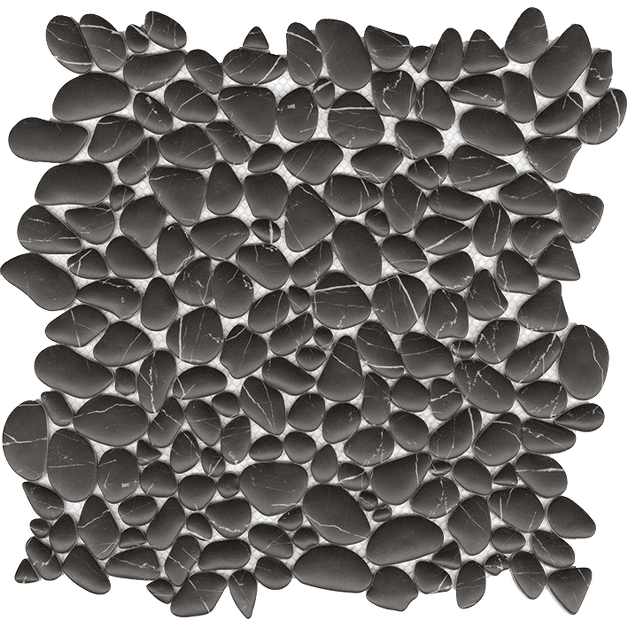 PŁYTKA MOZAIKA SZKLANA BOULDER NEGRO MARQUINA 30.5 x 30.5 CM OD L'ANTIC